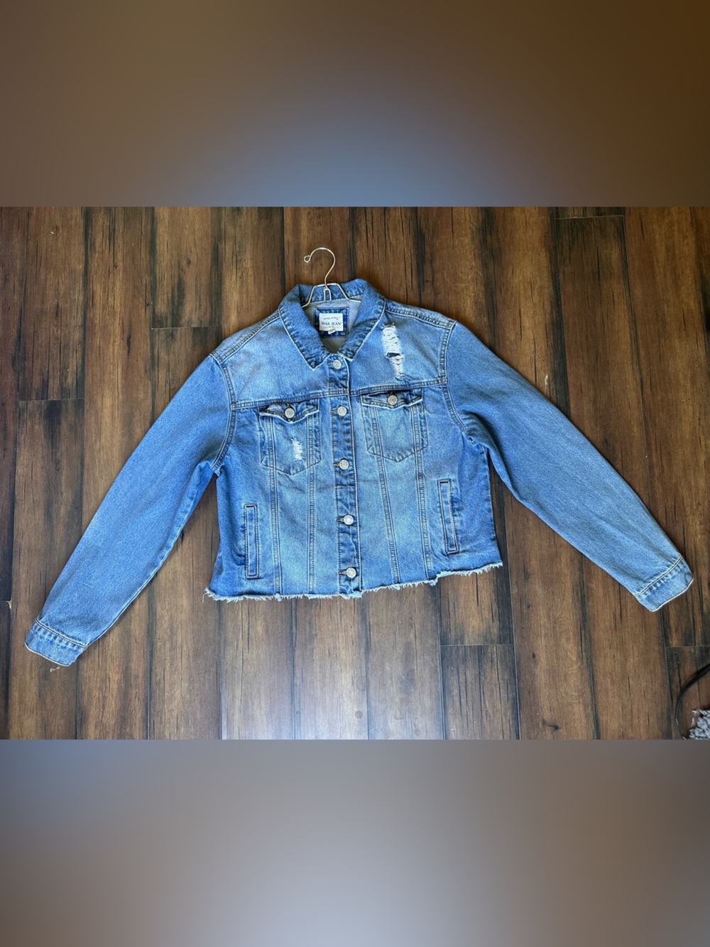 Wax Jean Basic Denim Jacket (Size S) – Classic Light Wash Blue Jean Jacket